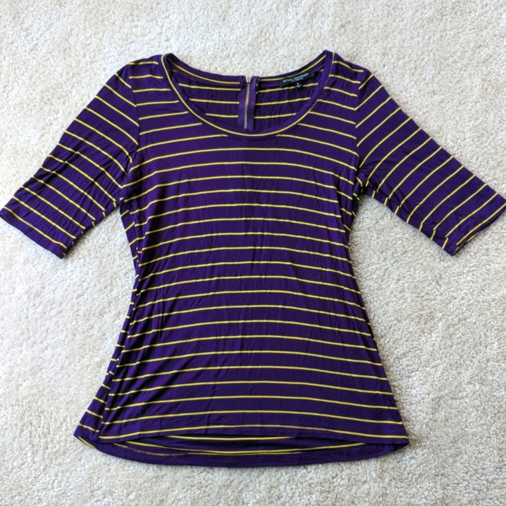 Purple striped shirt